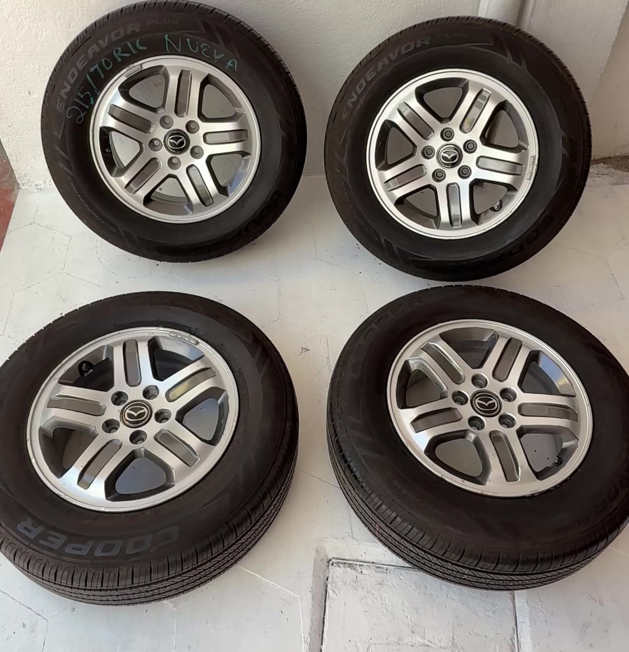 4 Rines con llantas 16” Mazda CX-3, CX-5, CX-7, CX-30 y CX-50 – 5×114