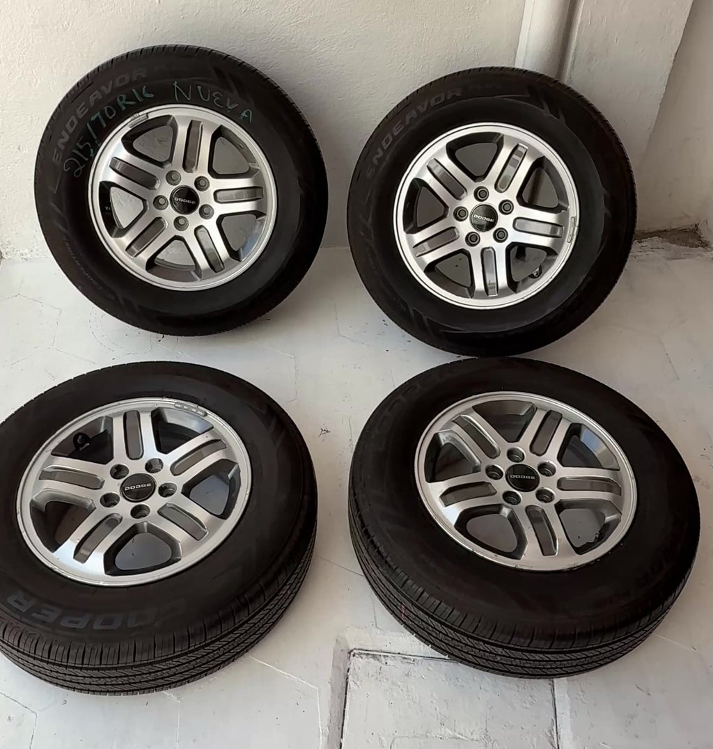 4 Rines con llantas 16” Dodge Voyager, Caravan, Avenger, Nitro y Jeep Liberty, Compass y Patriot – 5×114