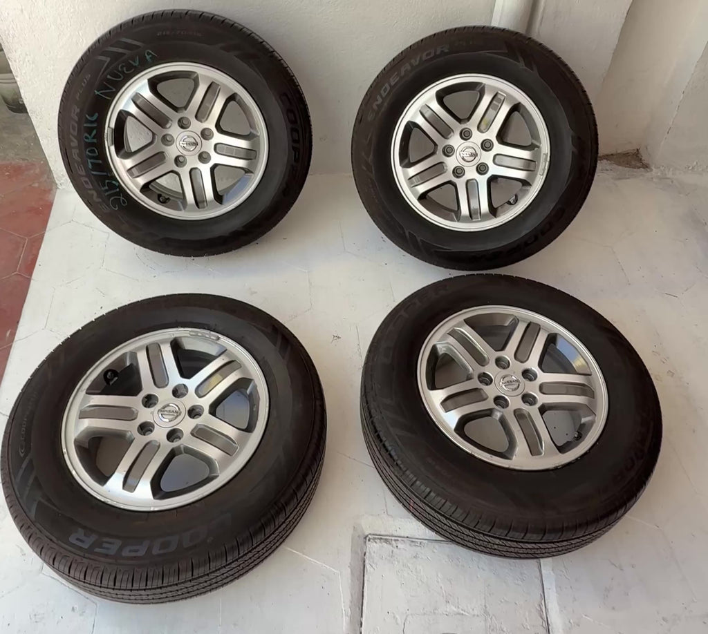 4 Rines con llantas 16” Nissan X-Trail, Rogue, Juke y Altima – 5×114