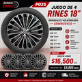 Juego de 4 Rines Originales Volkswagen 18" 5x112 para Taos, Tiguan, Golf, Jetta MK6 y MK7 | Seminuevos