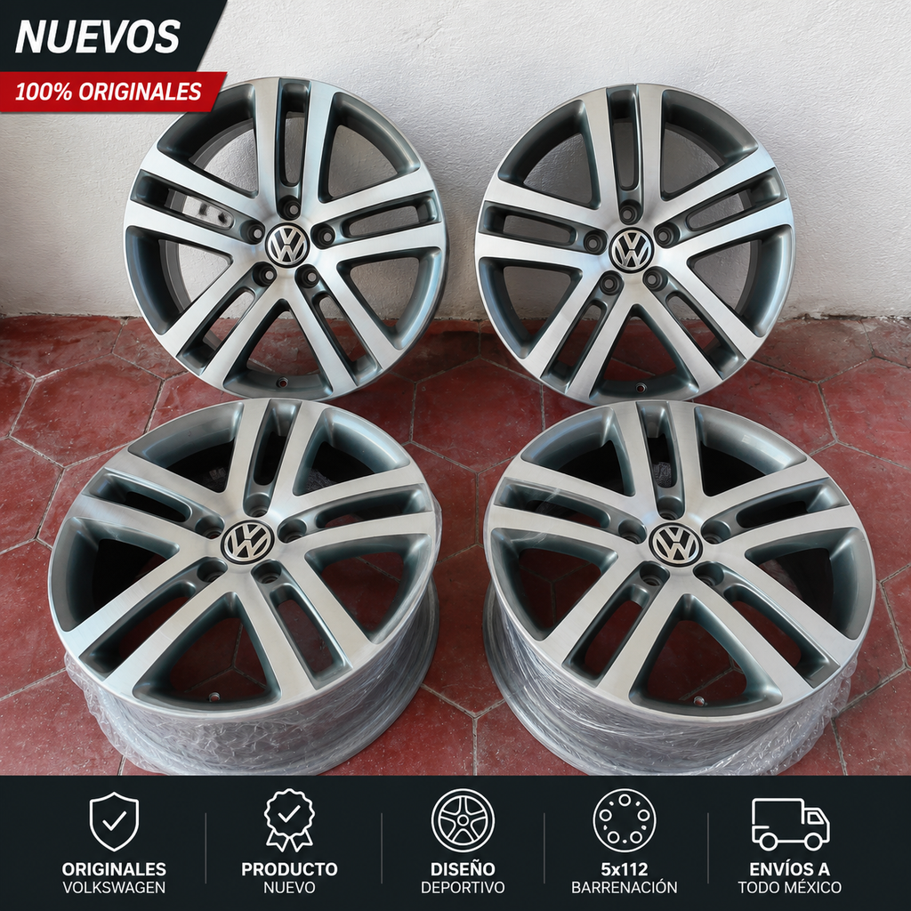 4 Rines 16" Volkswagen Golf Jetta MK6 MK7 Originales 5x112 Nuevos