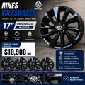 Rines Volkswagen Taos / Jetta / Golf MK6 / MK7 17" Originales Negro Piano Nuevos | Juego de 4 | 5x112