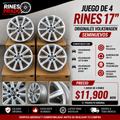Juego de 4 Rines 17" Originales Volkswagen Golf / Jetta MK6 / Jetta MK7 Sport 5x112 – Seminuevos