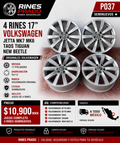4 Rines 17" Volkswagen Jetta MK7 MK6 Taos Tiguan New Beetle Originales 5x112 Seminuevos