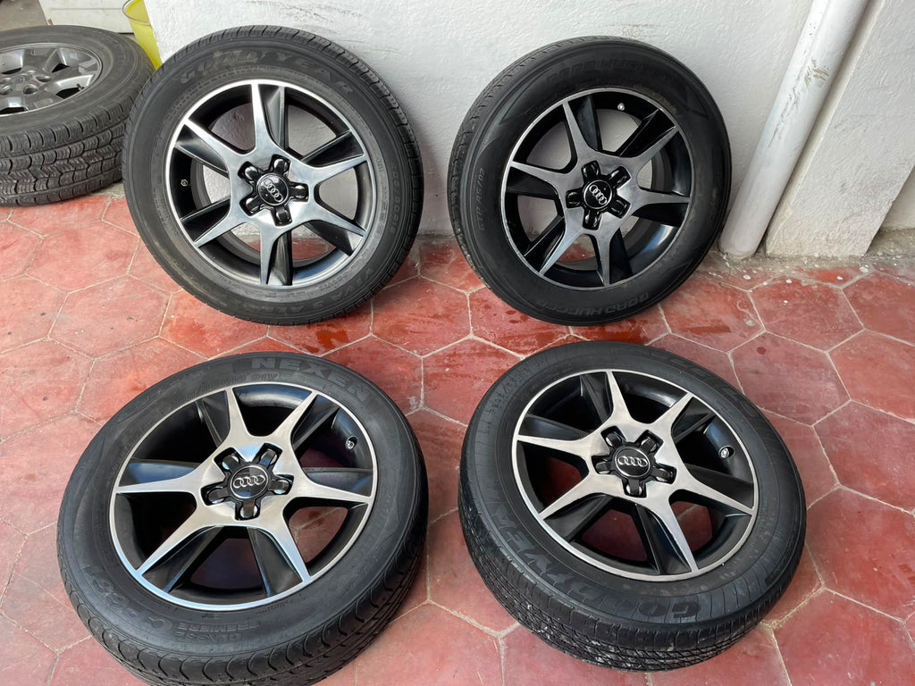 4 Rines 16" Audi Originales con Llantas Seminuevos Golf MK5 MK6 MK7 5x112