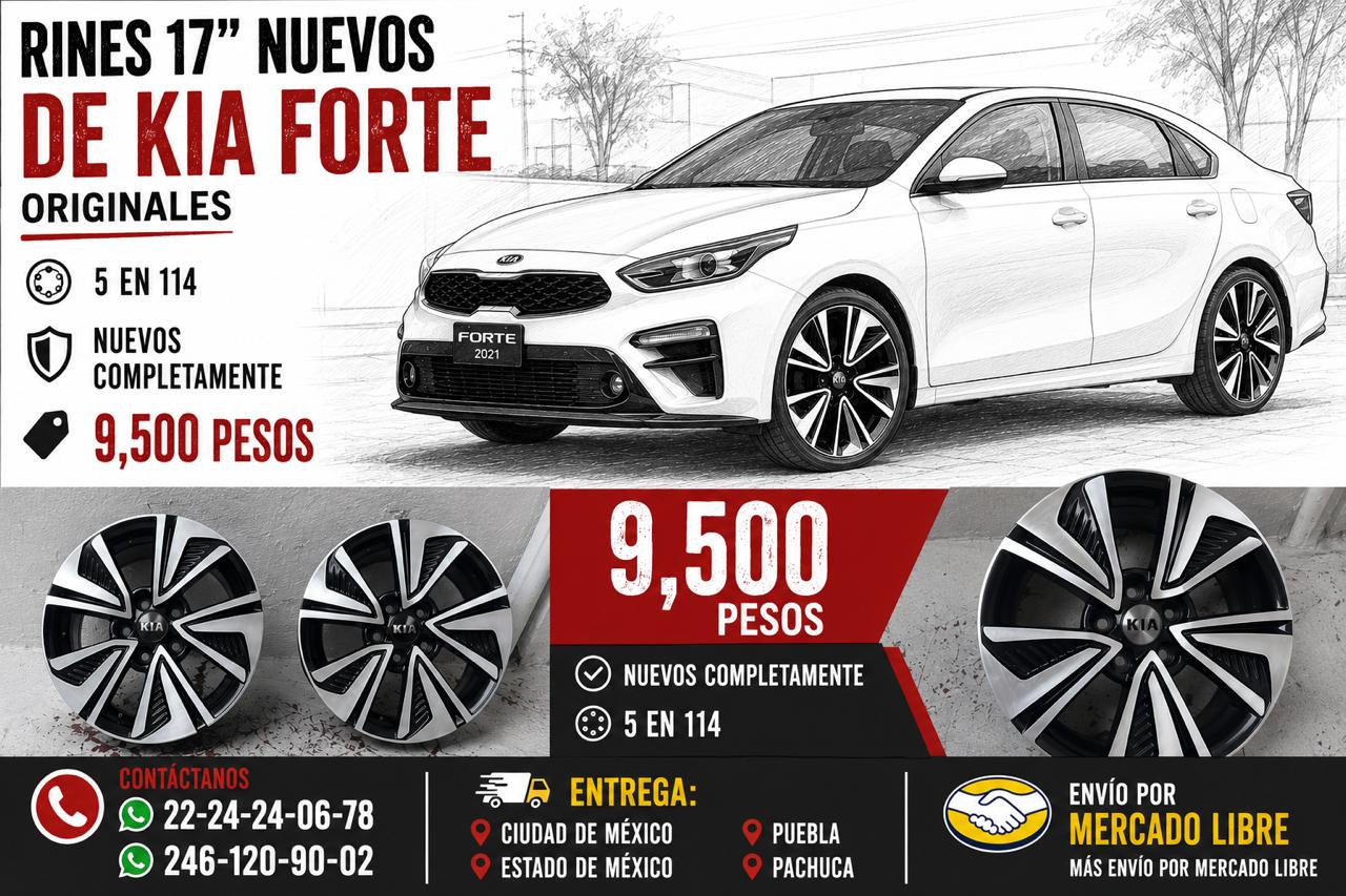 4 Rines 17" Kia Forte Originales 5x114 Nuevos