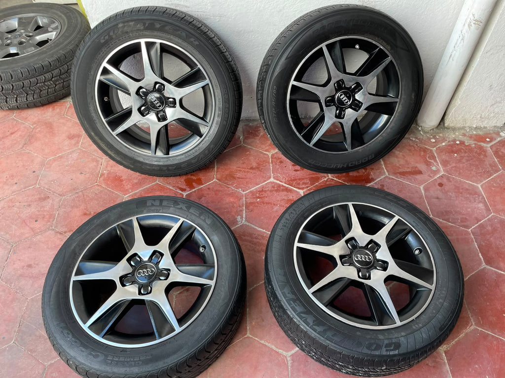 4 Rines 16" Audi Originales con Llantas Seminuevos Golf MK5 MK6 MK7 5x112