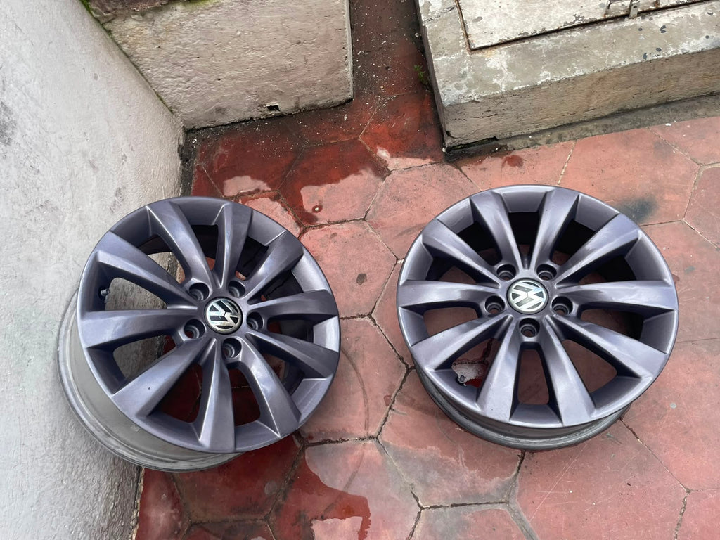 Juego de 4 Rines Originales Volkswagen 16" Taos Tiguan Jetta Golf MK6 MK7 5x112 Seminuevos
