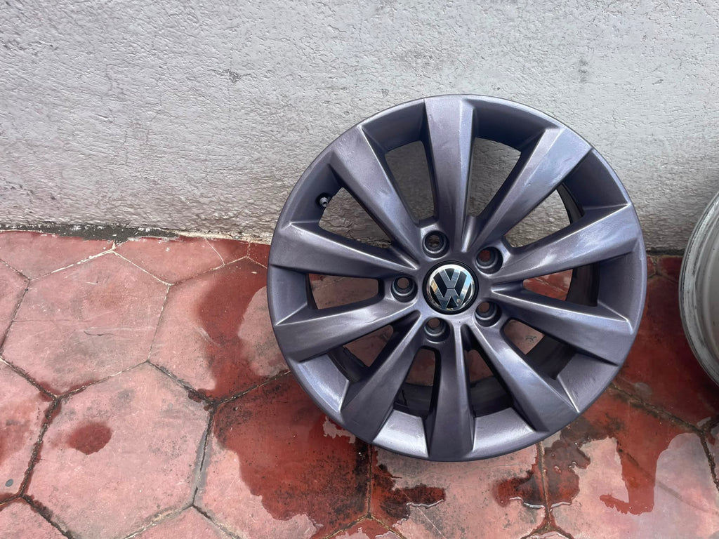Juego de 4 Rines Originales Volkswagen 16" Taos Tiguan Jetta Golf MK6 MK7 5x112 Seminuevos