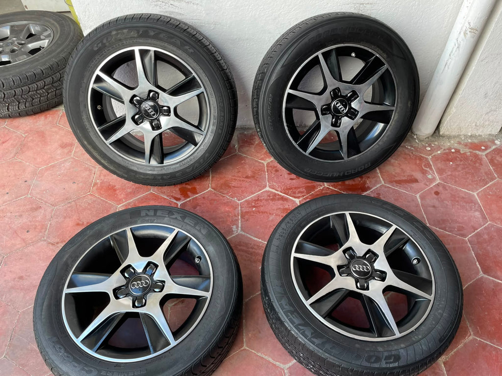 4 Rines 16" Audi Originales con Llantas Seminuevos Golf MK5 MK6 MK7 5x112