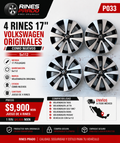 4 Rines 17" Volkswagen Taos Jetta Golf MK7 Bora Passat Originales 5x112 Como Nuevos