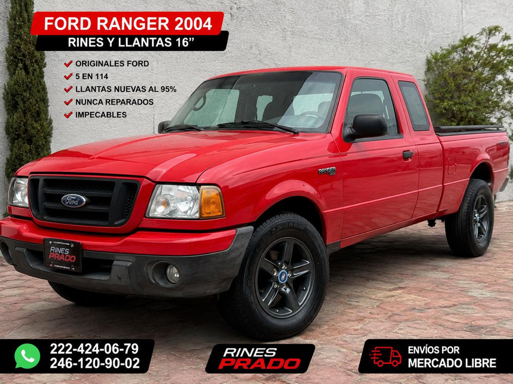 Juego de Rines y Llantas 16" Ford Ranger 2004 Originales 5x114 Seminuevos